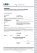 CERTIFICATE in accordance with the requirements of the Pressure Equipment Directive 2014/68/EU